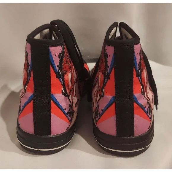 Custom Kiks Mens Womens Custom Made David Bowie High-Top Sneakers Size M/11.5 - Picture 3 of 16